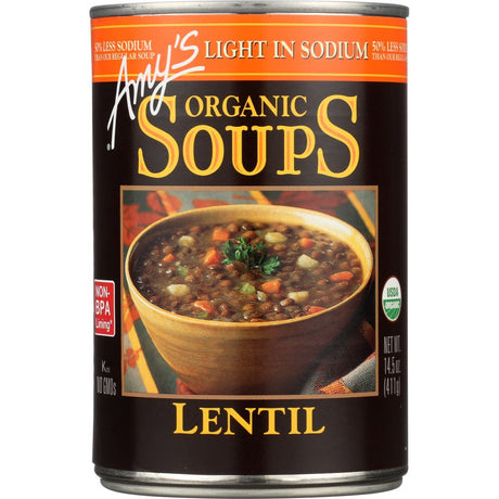 AMY'S: Organic Soup Lentil Light In Sodium, 14.5 oz - #tag1# - #tag2#