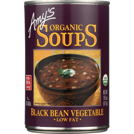 AMY'S: Organic Soup Low Fat Black Bean Vegetable, 14.5 oz - #tag1# - #tag2#