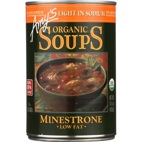 AMY'S: Organic Soup Low Fat Minestrone Light In Sodium, 14.1 oz - #tag1# - #tag2#