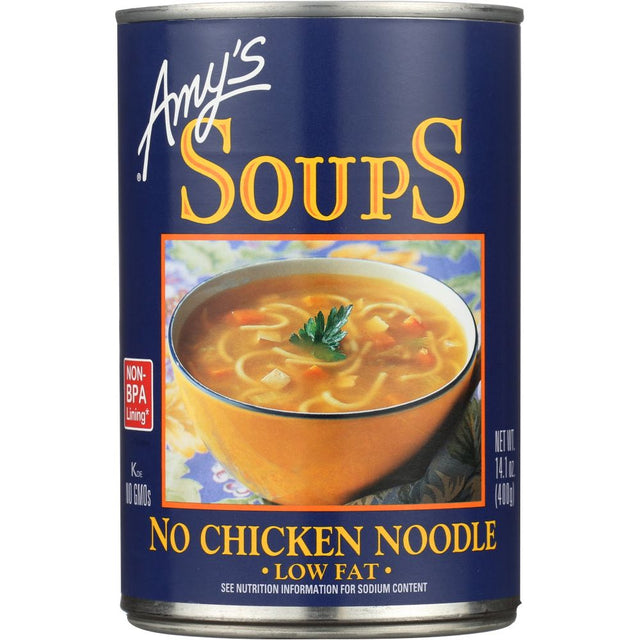 AMY'S: Soup Low Fat No Chicken Noodle, 14.1 oz - #tag1# - #tag2#