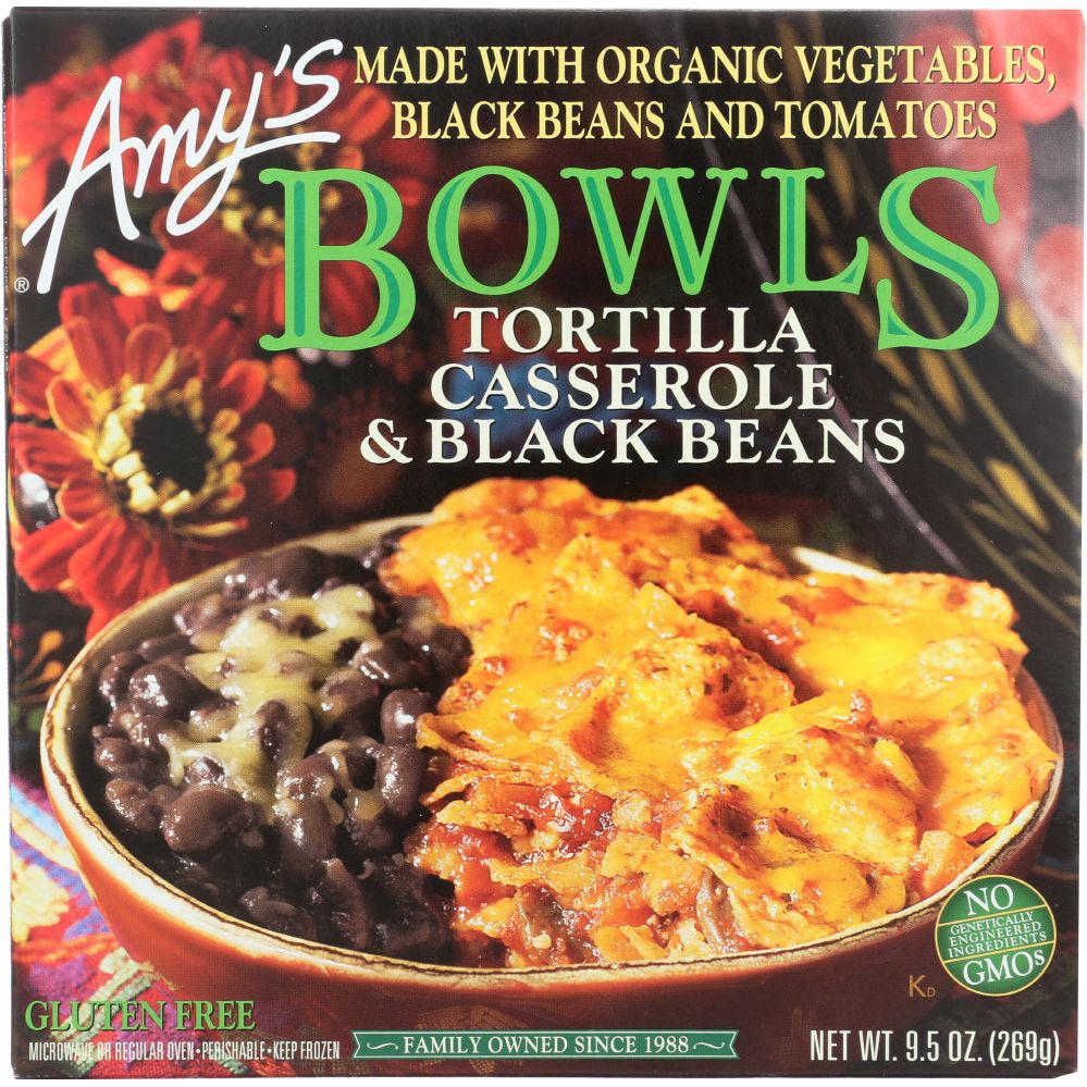 AMY'S: Tortilla Casserole & Black Beans Bowl, 9.5 oz - #tag1# - #tag2#