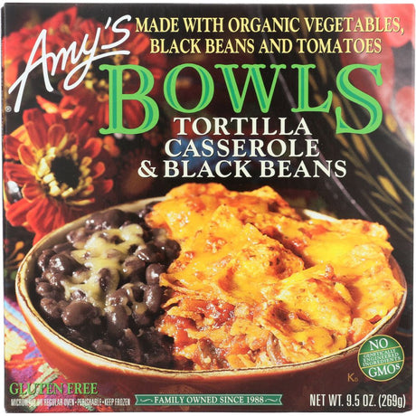 AMY'S: Tortilla Casserole & Black Beans Bowl, 9.5 oz - #tag1# - #tag2#