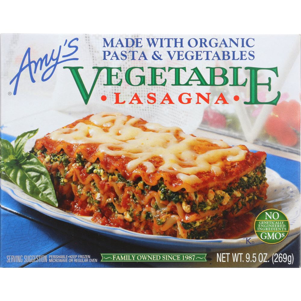 AMY'S: Vegetable Lasagna, 9.5 Oz - #tag1# - #tag2#