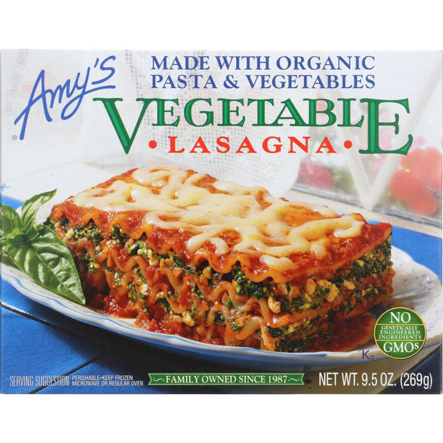 AMY'S: Vegetable Lasagna, 9.5 Oz - #tag1# - #tag2#