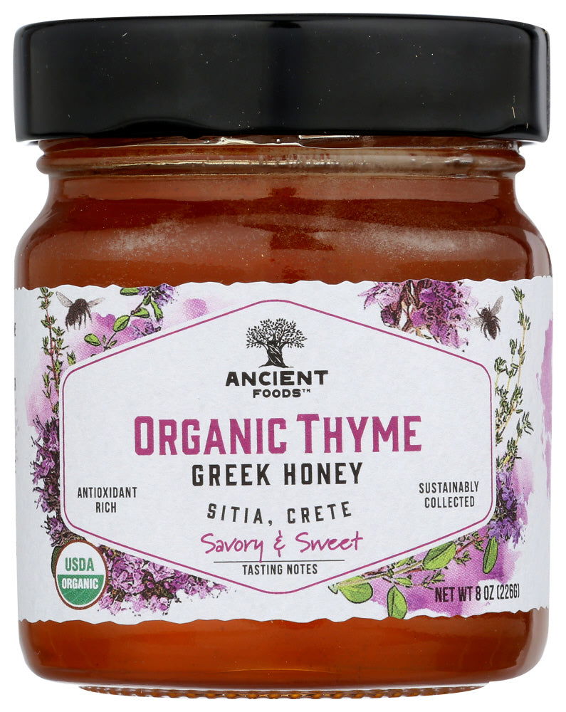 ANCIENT FOODS: Honey Greek Thyme Crt Org, 8 oz - #tag1# - #tag2#