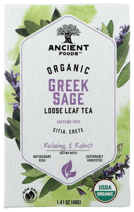 ANCIENT FOODS: Organic Sage Herbal Tea, 40 gm - #tag1# - #tag2#