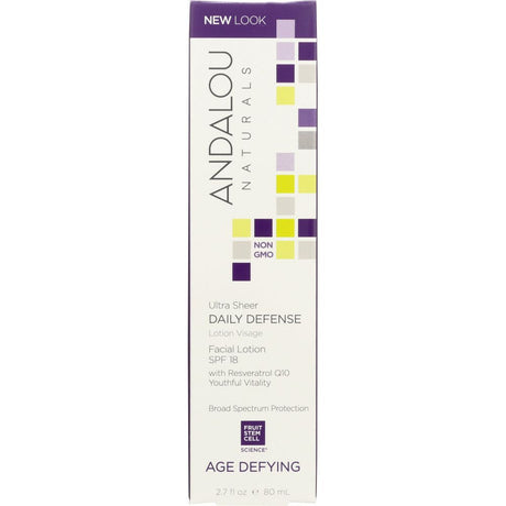 ANDALOU NATURALS: Ultra Sheer Daily Defense Facial Lotion with SPF 18 Age Defying, 2.7 Oz - #tag1# - #tag2#