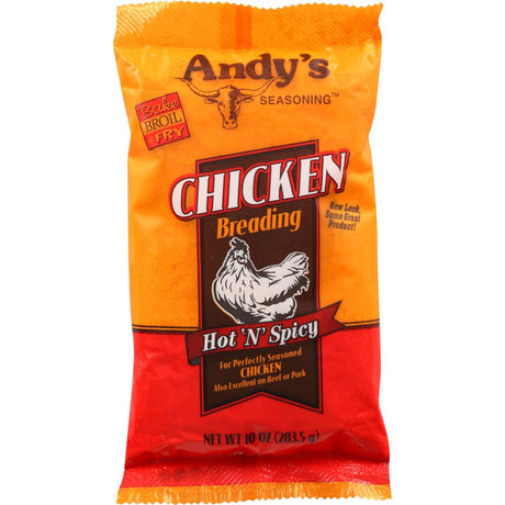 ANDYS SEASONING: Hot & Spicy Chicken Breading, 10 oz - #tag1# - #tag2#