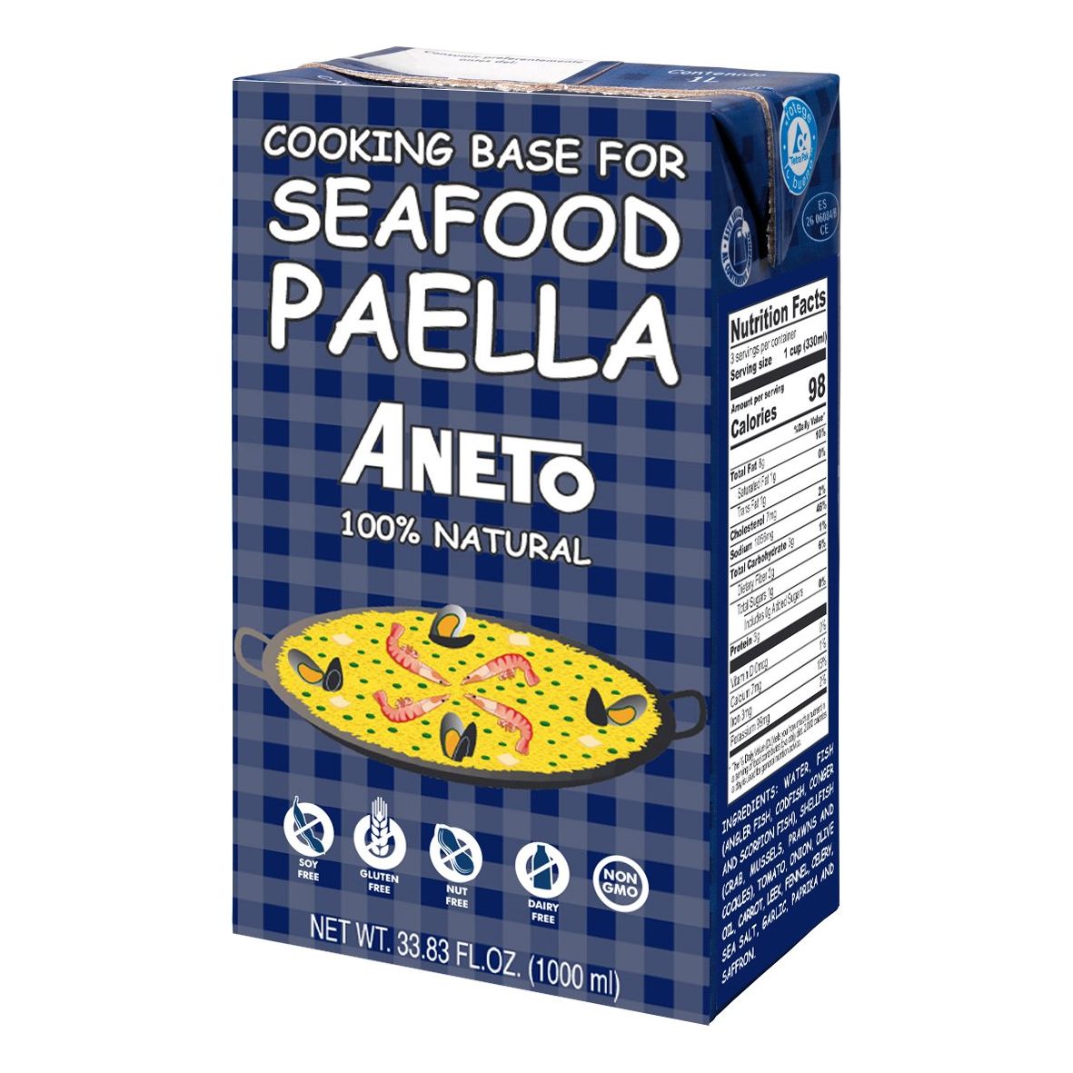 ANETO: Seafood Paella Base, 1 lt - #tag1# - #tag2#