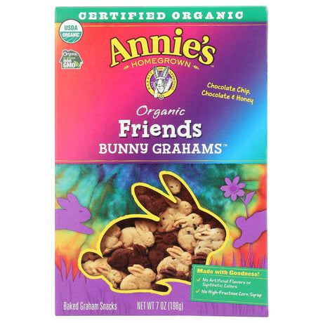 ANNIES HOMEGROWN: Friends Organic Bunny Grahams Honey Chocolate & Chocolate Chip, 7 oz - #tag1# - #tag2#