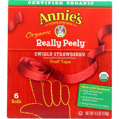 ANNIES HOMEGROWN: Fruit Peely Swrly Strwbry, 4.5 oz - #tag1# - #tag2#
