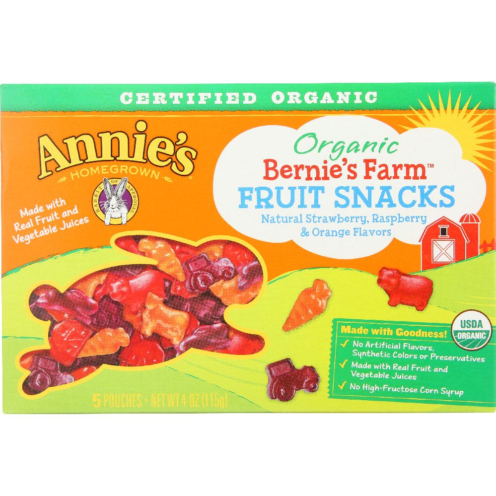 ANNIES HOMEGROWN: Fruit Snk Bernies Farm, 4 oz - #tag1# - #tag2#