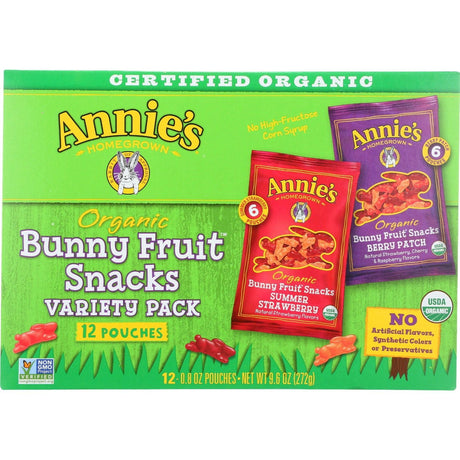 ANNIES HOMEGROWN: Fruit Snk Vrty Bunny, 9.6 OZ - #tag1# - #tag2#