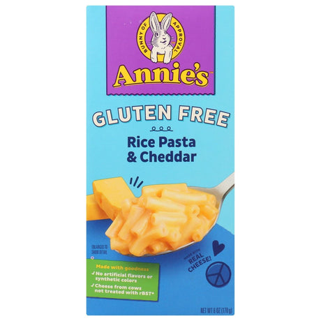 ANNIES HOMEGROWN: Gluten Free Rice Pasta and Cheddar Mac, 6 oz - #tag1# - #tag2#