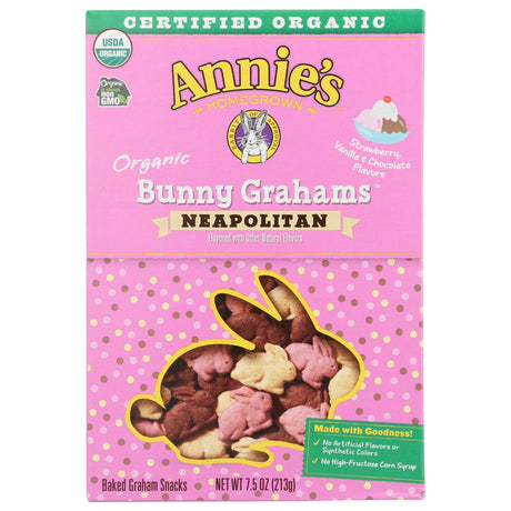 ANNIES HOMEGROWN: Organic Neapolitan Bunny Grahams Cookies, 7.5 oz - #tag1# - #tag2#