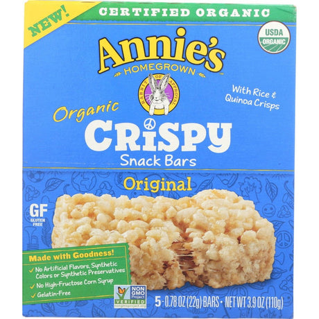 ANNIES HOMEGROWN: Organic Original Crispy Snack Bars, 3.9 oz - Sunshine Co Op. - #tag1# - #tag2# - #tag3# - #tag4#