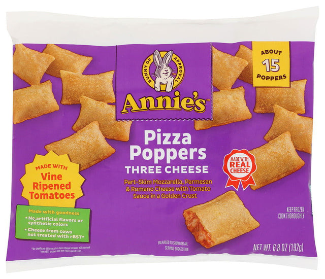 ANNIES HOMEGROWN: Pizza Poppers 3 Cheese 15 Count, 6.8 oz - #tag1# - #tag2#