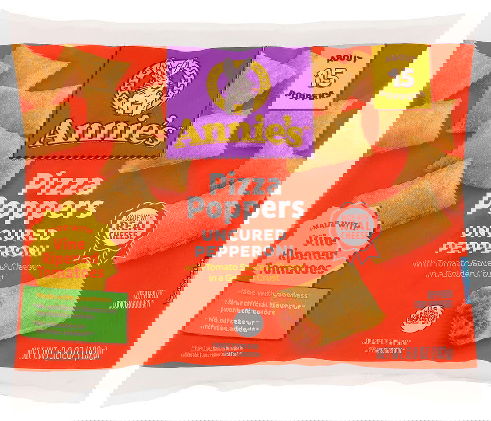 ANNIES HOMEGROWN: Pizza Poppers Pepperoni 15 Count, 6.8 oz - #tag1# - #tag2#