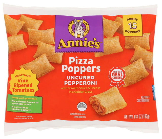 ANNIES HOMEGROWN: Pizza Poppers Pepperoni 15 Count, 6.8 oz - #tag1# - #tag2#