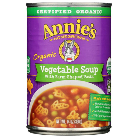 ANNIES HOMEGROWN: Soup Vegetable with Farm-Shaped Pasta, 14 oz - #tag1# - #tag2#