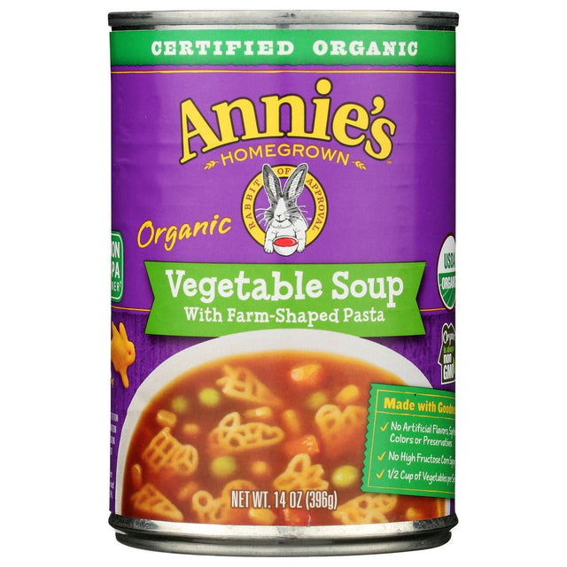 ANNIES HOMEGROWN: Soup Vegetable with Farm-Shaped Pasta, 14 oz - #tag1# - #tag2#