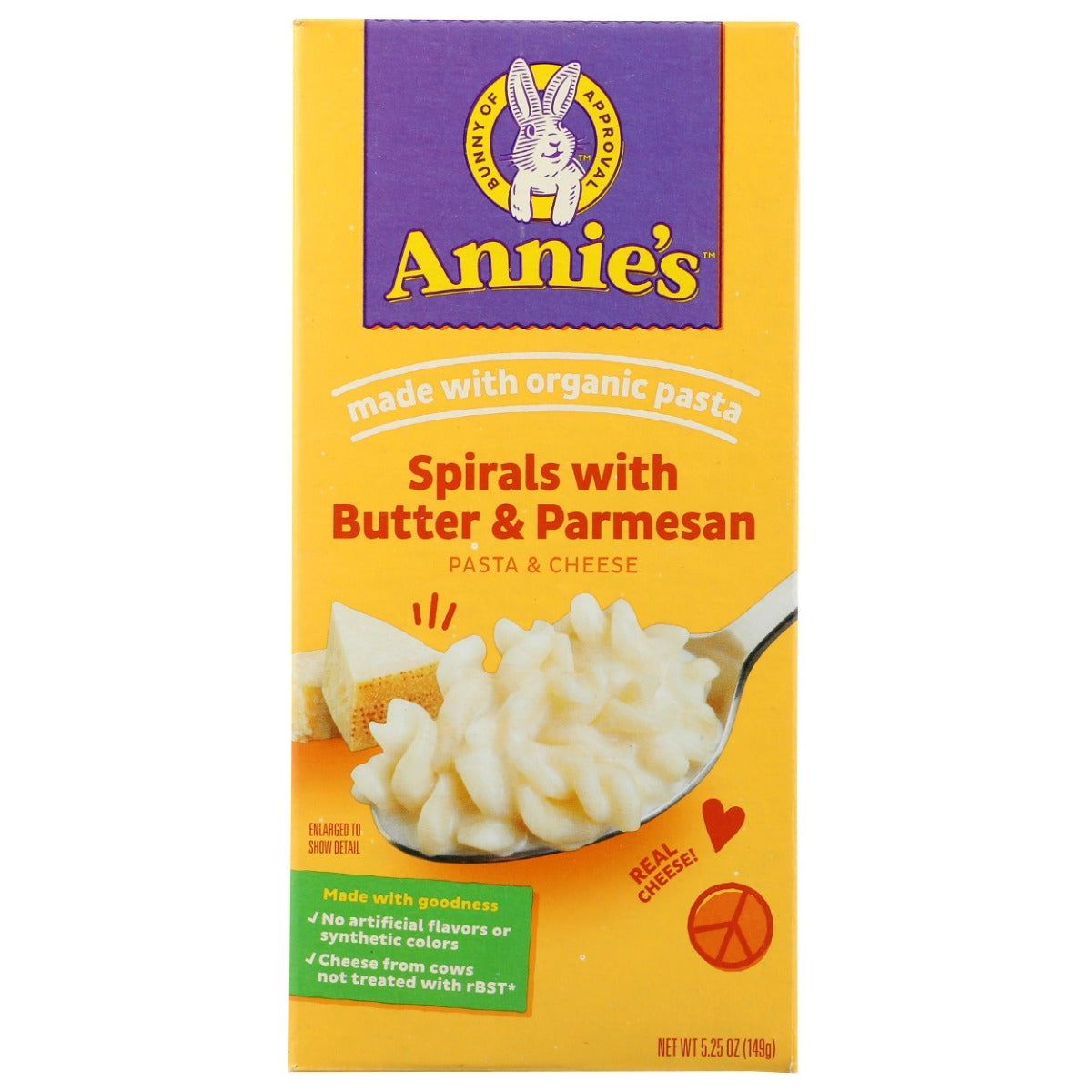 ANNIES HOMEGROWN: Spirals With Butter and Parmesan, 5.25 oz - Sunshine Co Op. - #tag1# - #tag2# - #tag3# - #tag4#