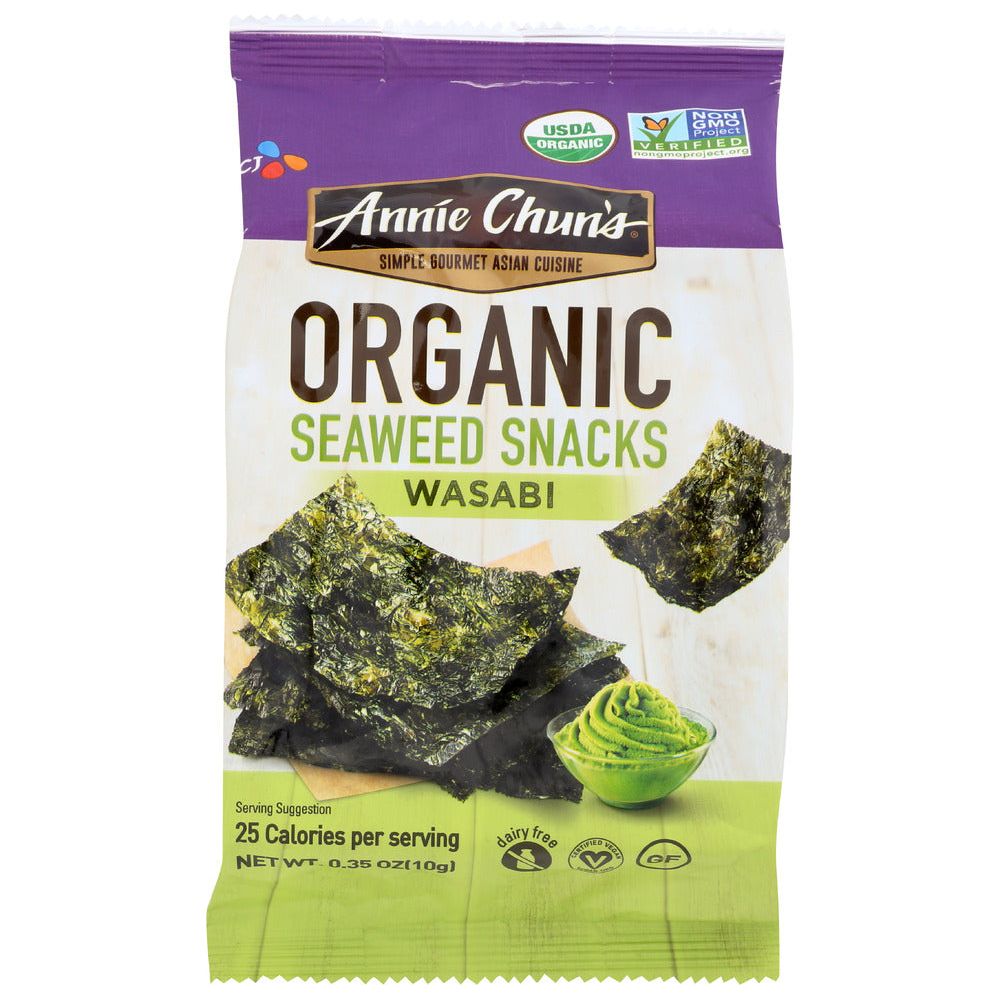ANNIE CHUNS: Organic Seaweed Snack Wasabi, 0.35 oz - #tag1# - #tag2#