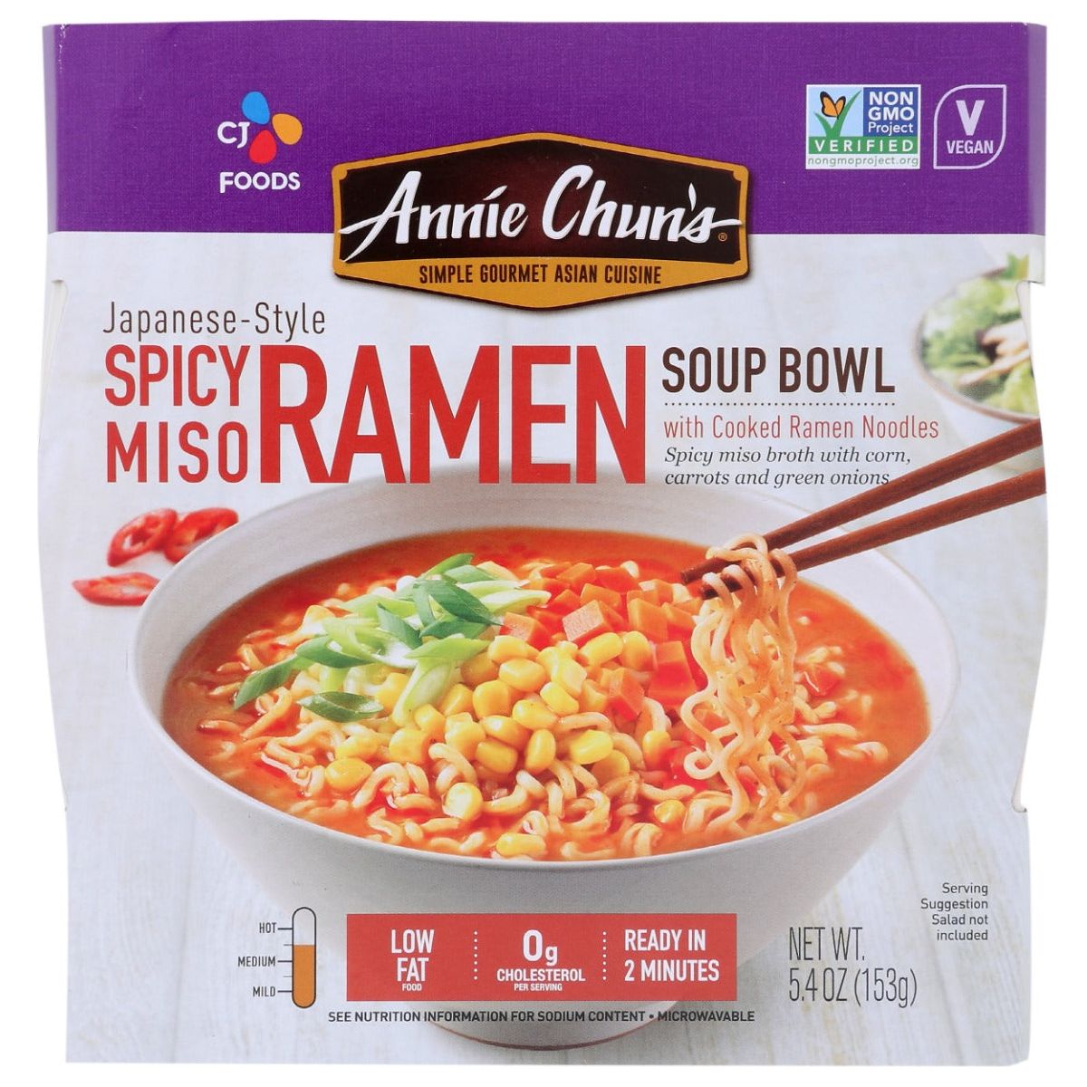 ANNIE CHUNS: Soup Bwl Spicy Miso Ramen, 5.4 oz - #tag1# - #tag2#