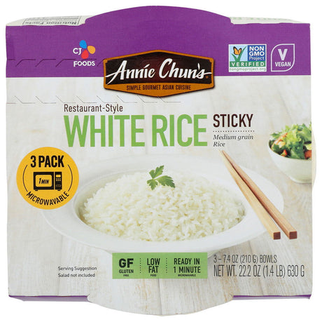 ANNIE CHUNS: Sticky White Rice 3Pk, 22.2 oz - #tag1# - #tag2#