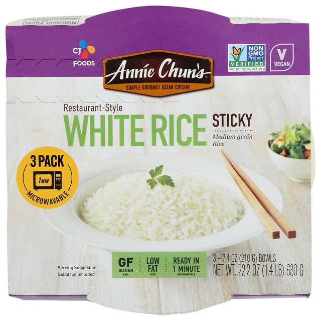 ANNIE CHUNS: Sticky White Rice 3Pk, 22.2 oz - #tag1# - #tag2#