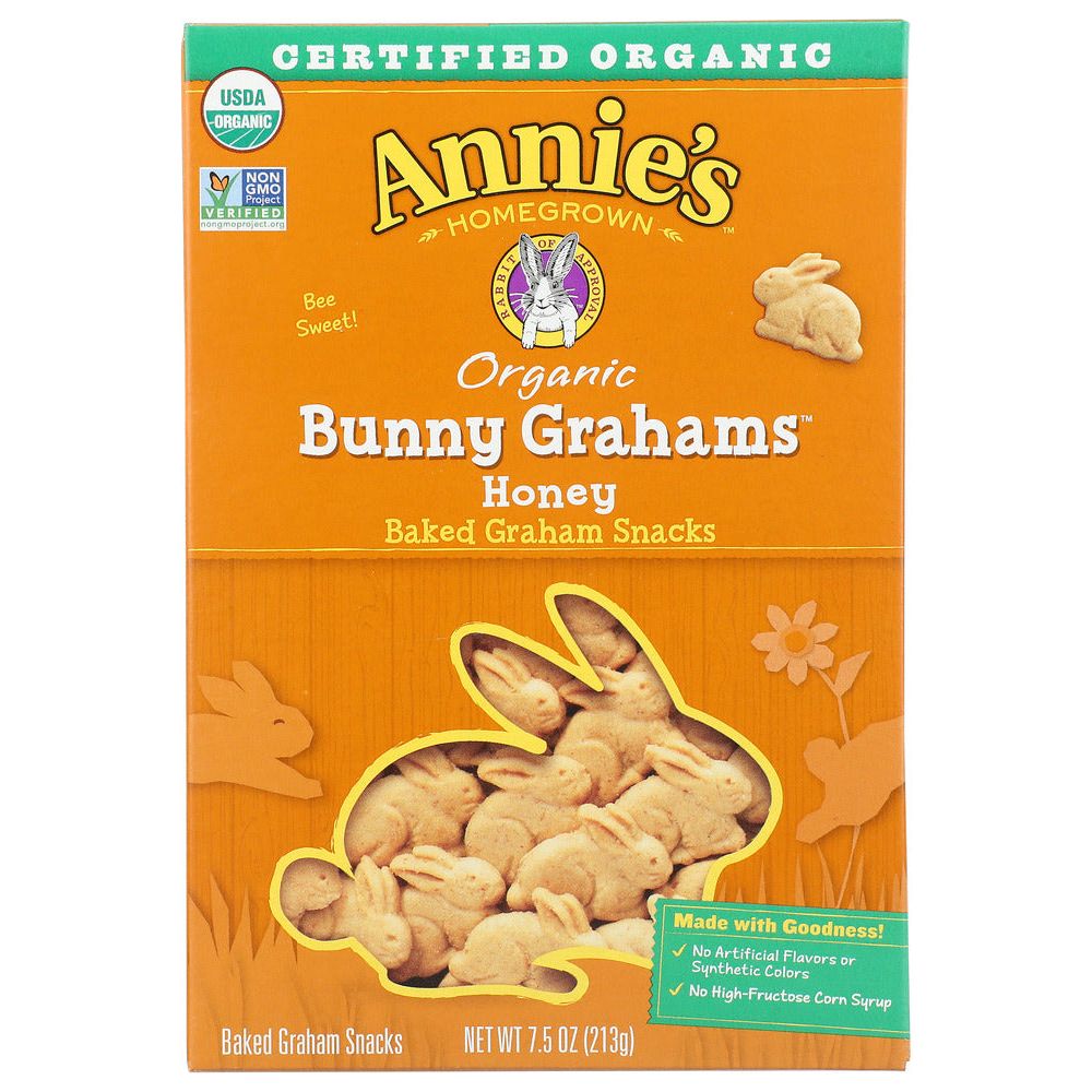 ANNIE'S HOMEGROWN: Bunny Grahams Honey Whole Grain Snacks, 7.5 oz - #tag1# - #tag2#