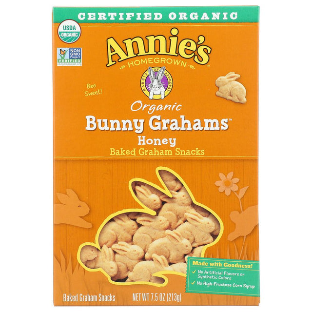 ANNIE'S HOMEGROWN: Bunny Grahams Honey Whole Grain Snacks, 7.5 oz - #tag1# - #tag2#