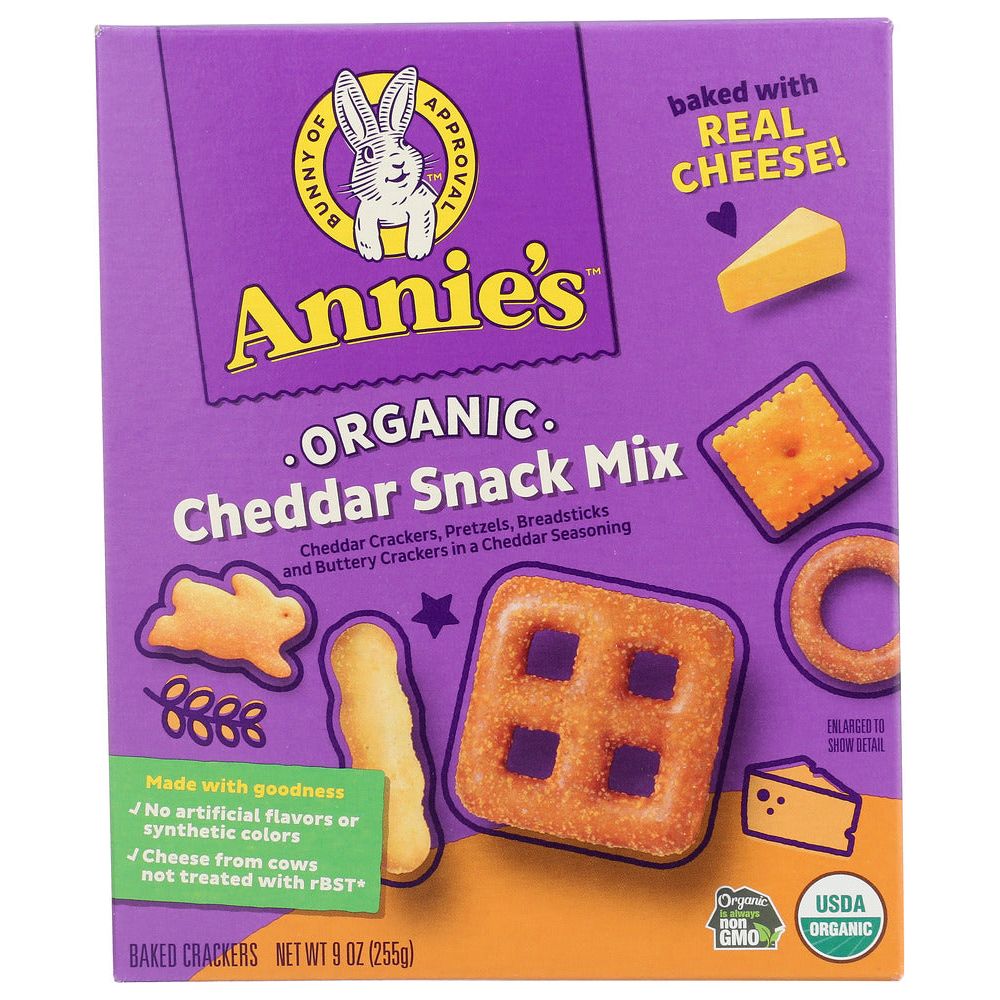 ANNIE'S HOMEGROWN: Organic Cheddar Snack Mix, 9 oz - #tag1# - #tag2#