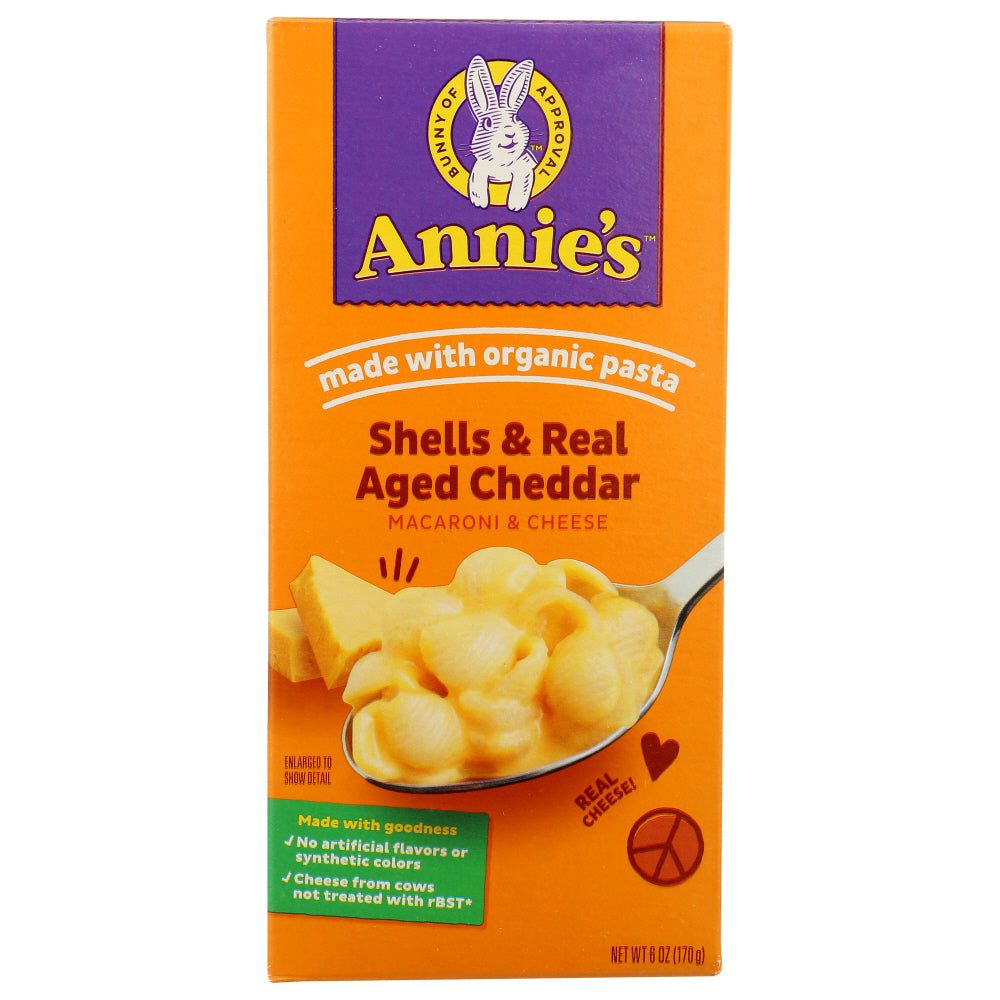 ANNIE'S HOMEGROWN: Shells and Real Aged Cheddar, 6 Oz - #tag1# - #tag2#