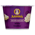 ANNIE'S HOMEGROWN: White Cheddar Microwavable Macaroni & Cheese Cup, 2.01 Oz - #tag1# - #tag2#