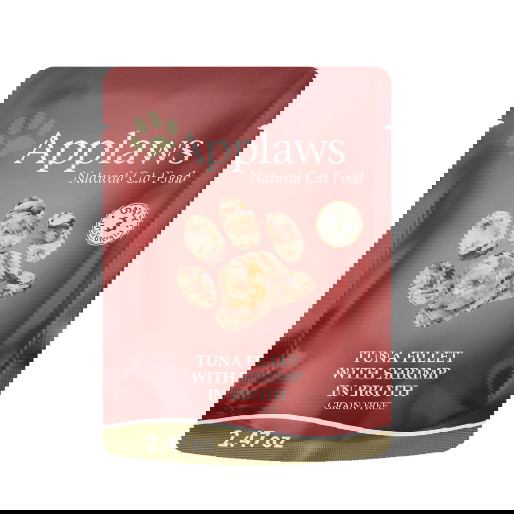 APPLAWS: Cat Food Pouch Tuna Fillet Shrimp, 2.47 oz - #tag1# - #tag2#