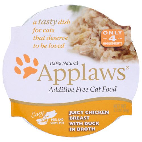 APPLAWS: Cat Pots Juicy Chicken Breast with Duck Peel Top Cat Food, 2.12 oz - #tag1# - #tag2#
