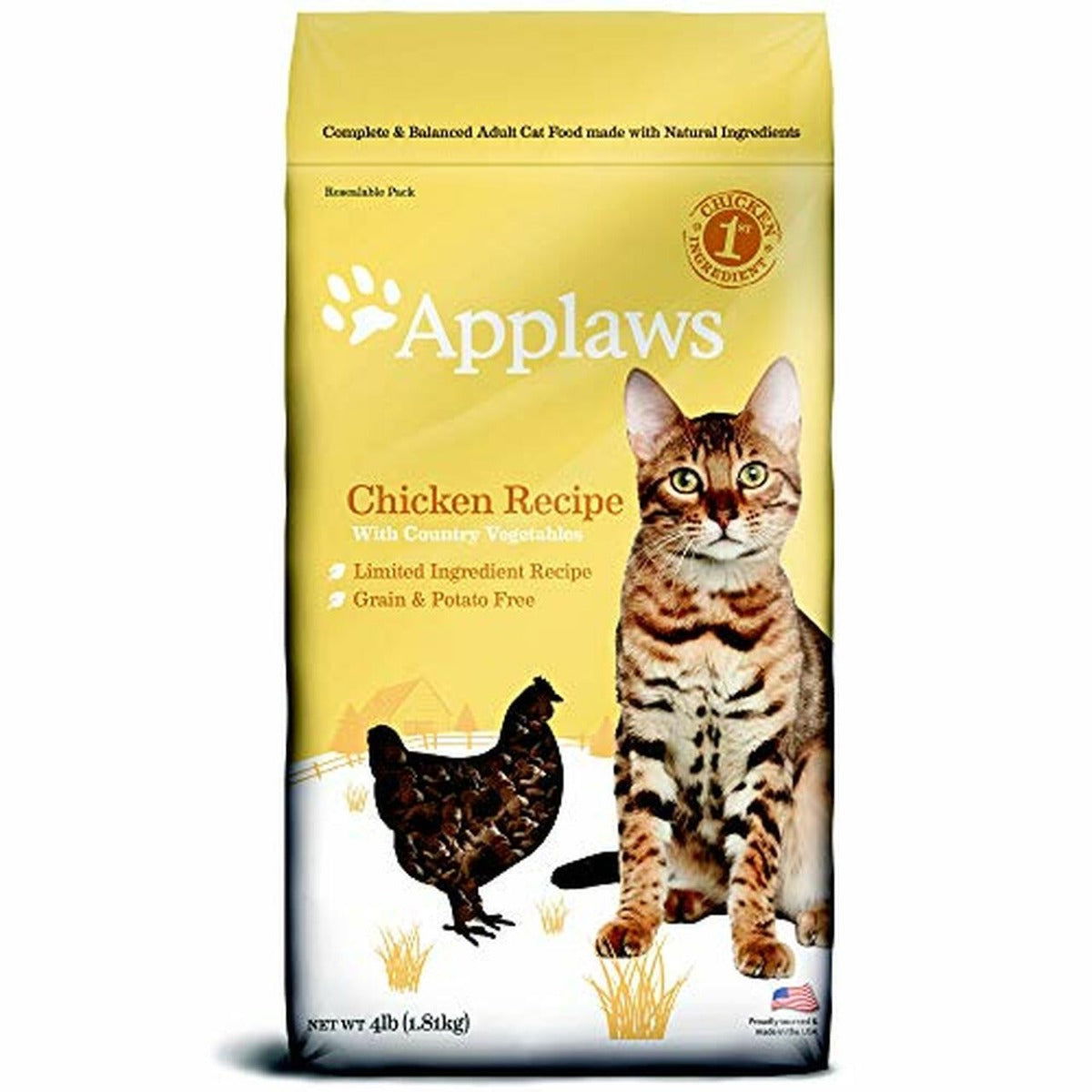 APPLAWS: Chicken Recipe Dry Cat Food, 4 lb - #tag1# - #tag2#