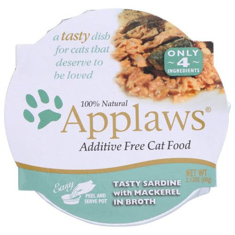 APPLAWS: Tasty Sardine With Mackerel in Broth, 2.12 oz - #tag1# - #tag2#