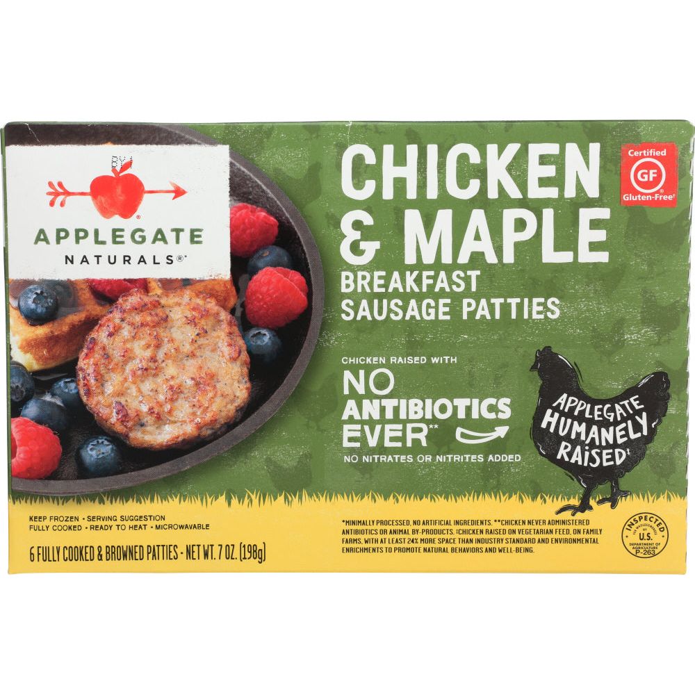 APPLEGATE: Chicken & Maple Breakfast Sausage Patties, 7 oz - #tag1# - #tag2#