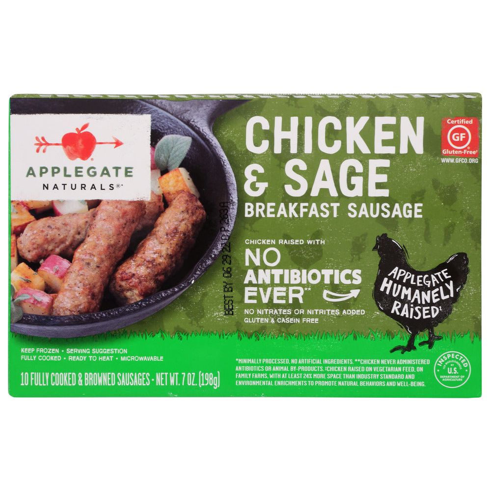APPLEGATE NATURALS: Chicken and Sage Breakfast Sausage, 7 oz - #tag1# - #tag2#