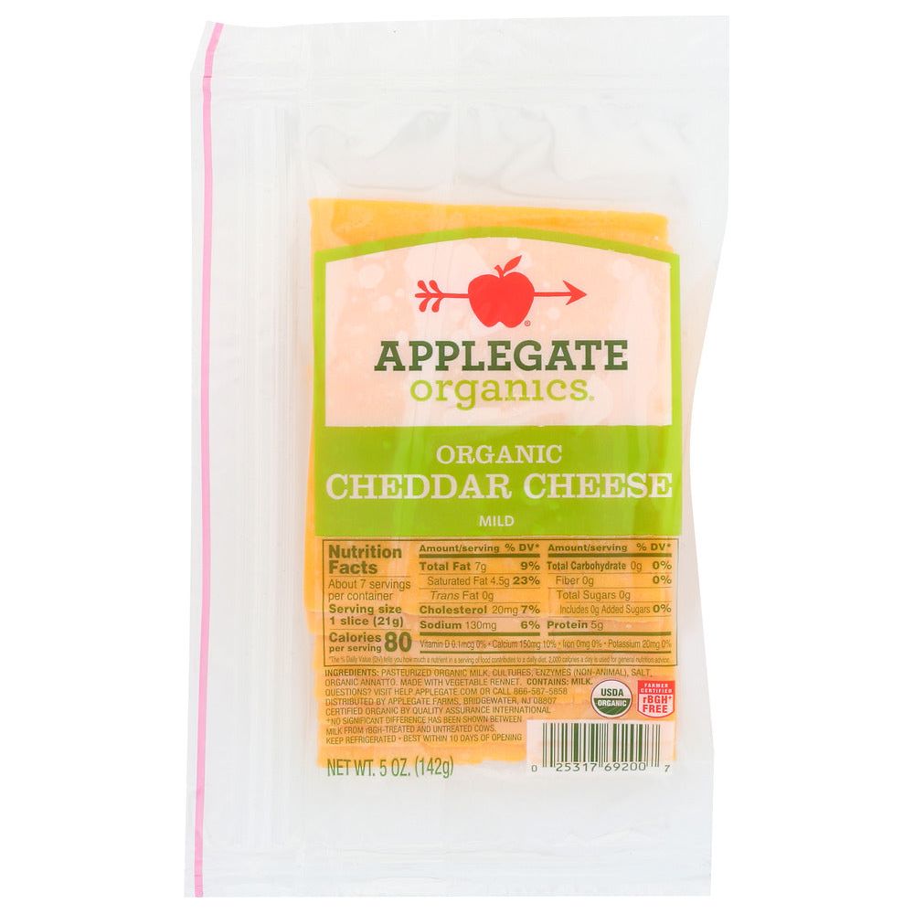 APPLEGATE: Organic Mild Cheddar Cheese, 7 oz - #tag1# - #tag2#