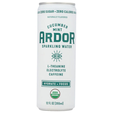 ARDOR ORGANIC: Cucumber Mint Sparkling Water, 12 fo - #tag1# - #tag2#