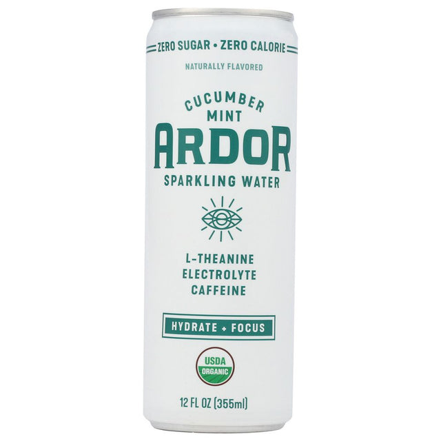 ARDOR ORGANIC: Cucumber Mint Sparkling Water, 12 fo - #tag1# - #tag2#