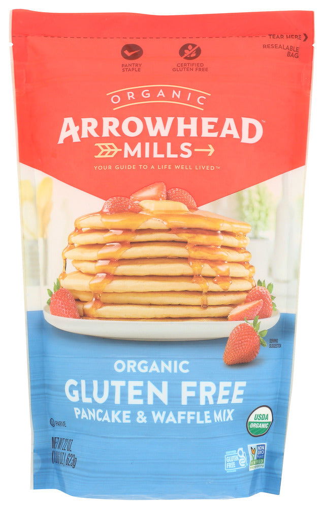 ARROWHEAD MILLS: Organic Gluten Free Pancake Waffle Mix, 22 oz - #tag1# - #tag2#
