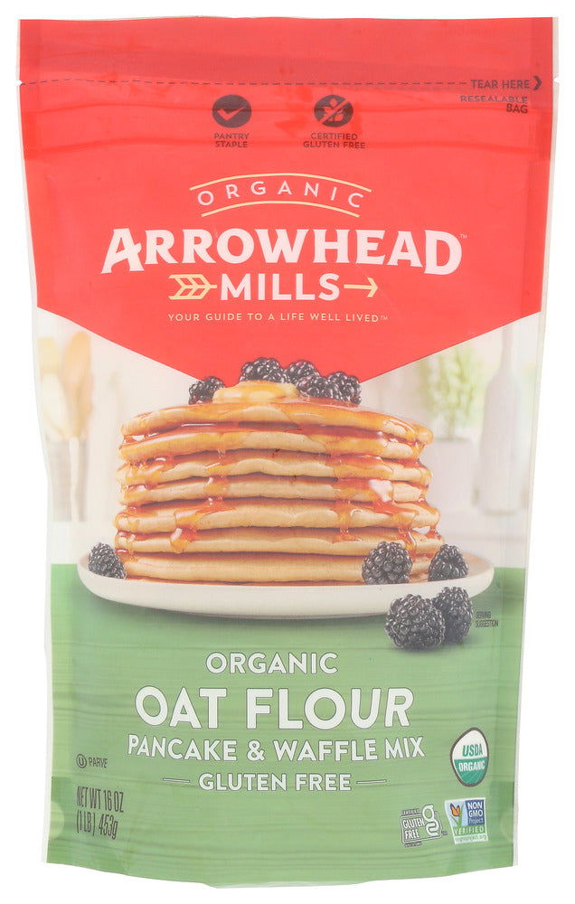 ARROWHEAD MILLS: Organic Oat Flour Pancake Waffle Mix, 16 oz - #tag1# - #tag2#