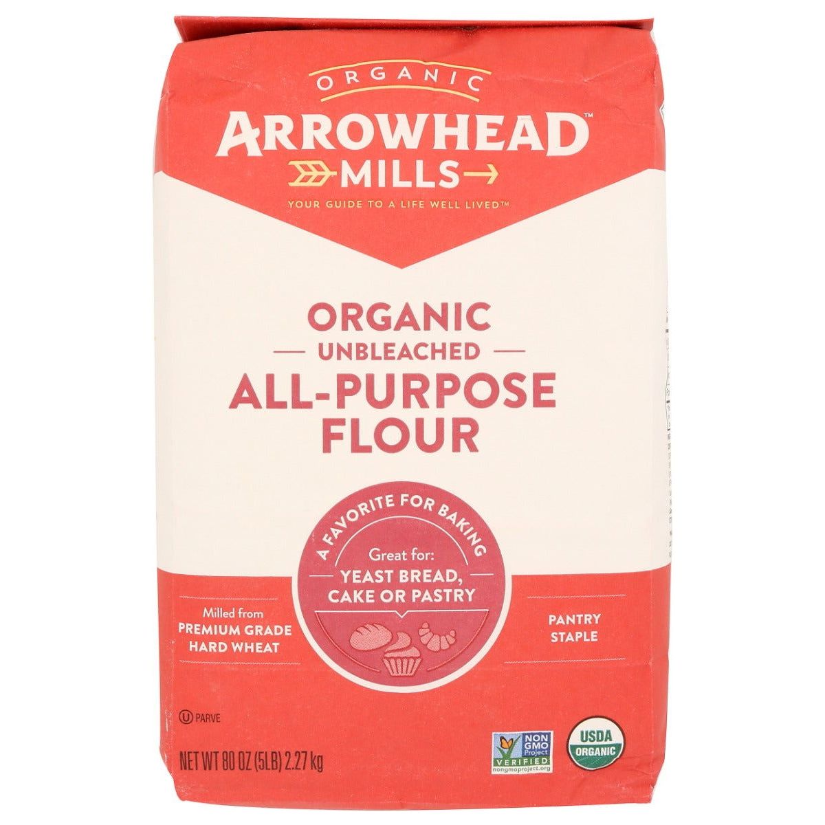ARROWHEAD MILLS: Organic Unbleached All Purpose Flour, 5 lb - Sunshine Co Op. - #tag1# - #tag2# - #tag3# - #tag4#