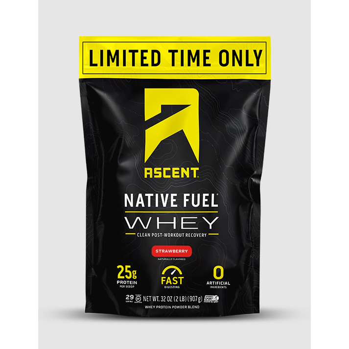 ASCENT: Strawberry Whey Protein Powder, 2 lb - #tag1# - #tag2#