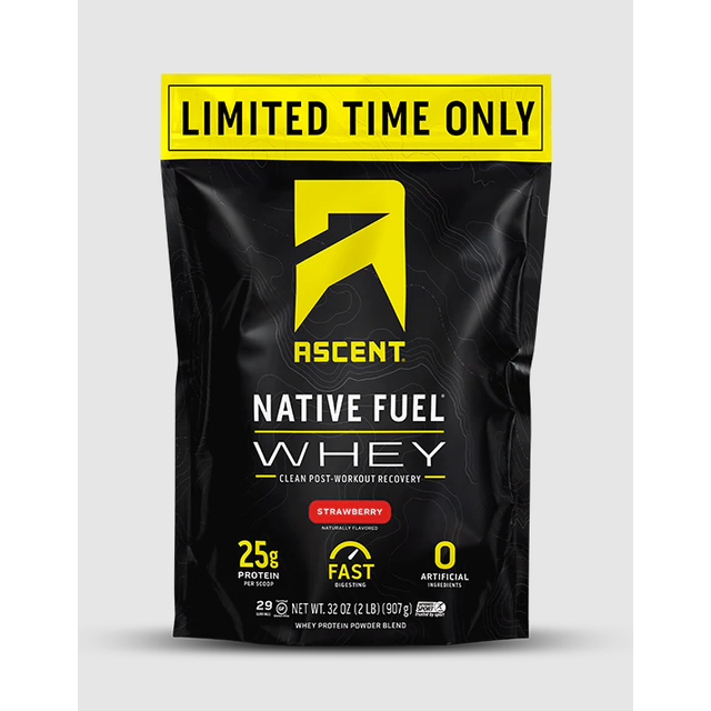 ASCENT: Strawberry Whey Protein Powder, 2 lb - #tag1# - #tag2#