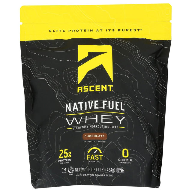 ASCENT: Whey Protein Native Choco, 1 lb - #tag1# - #tag2#